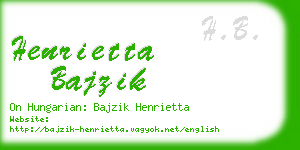 henrietta bajzik business card